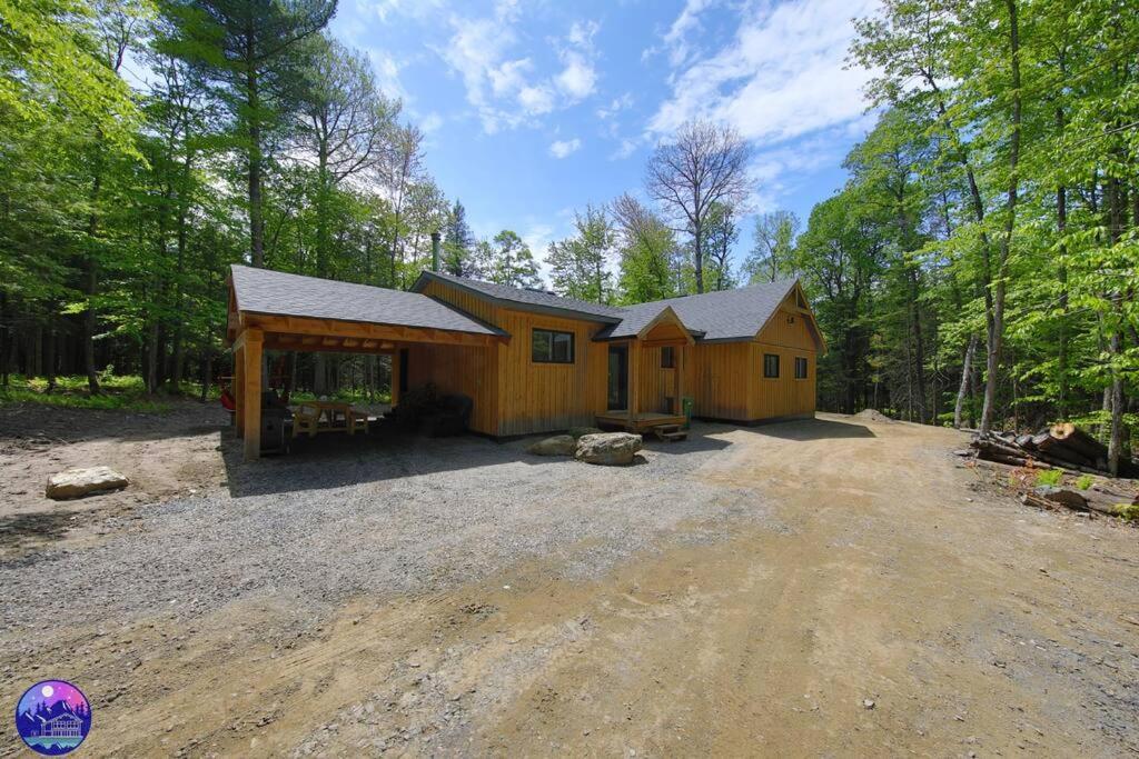 Chalet Deschamps- Spa- Chien Accepte- Nature- Estrie Mansonville Exteriör bild